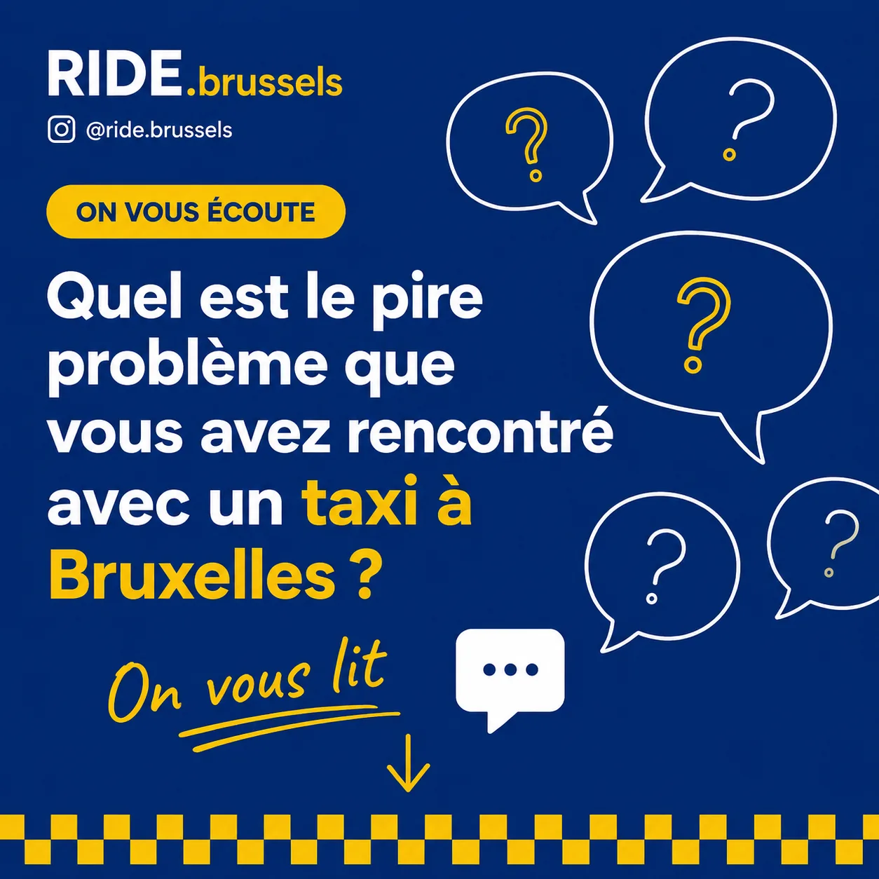 Quel est le pire problème que vous avez rencontré avec un taxi à Bruxelles ? — RIDE.brussels